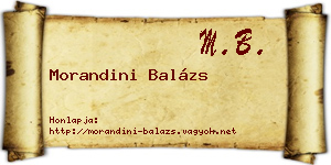 Morandini Balázs névjegykártya